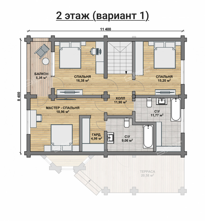 Дом из бревна VZ-146
